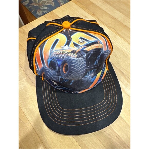 Monster Jam Hat Cap Adult SnapBack Monster Trucks Throwdown Black/Orange Logo - Picture 1 of 4